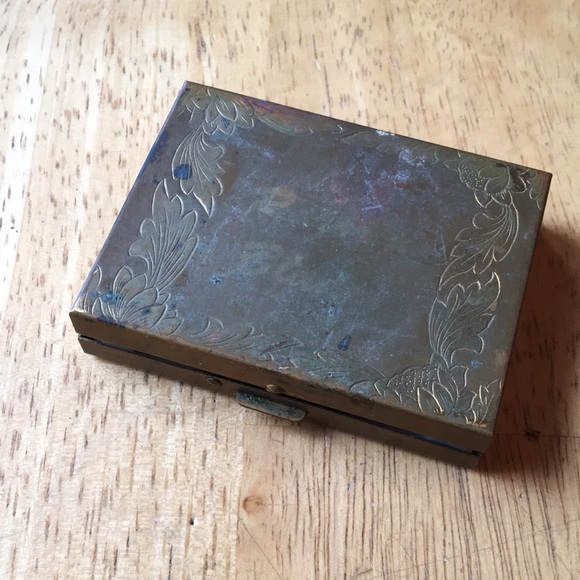 Vintage Gillette double edge razor J4 short handle travel kit mirror brass case - Picture 2 of 16